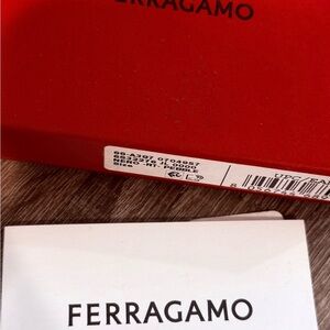 Salvatore Ferragamo Red and White Branded Box Display